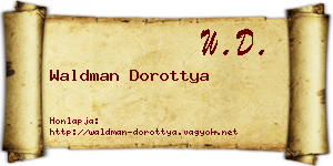 Waldman Dorottya névjegykártya